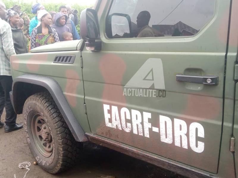 Un véhicule de la force régionale de l'EAC