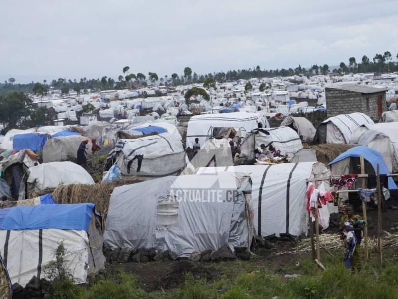 Le camp de déplacés de Bulengo, dans la périphérie de Goma