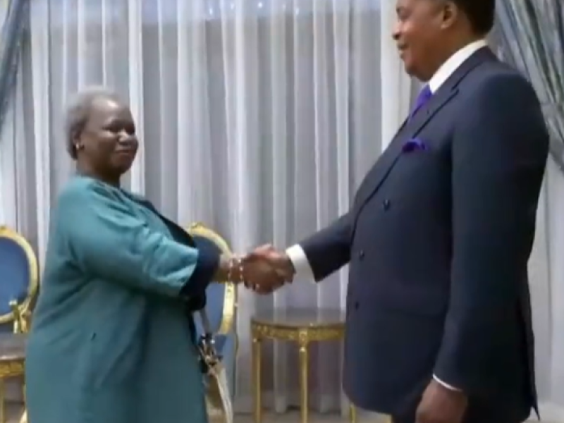Bintou Keita et Sassou Nguesso