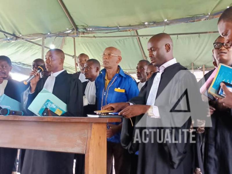 Le député national Edouard Mwangachuchu devant la Haute cour militaire