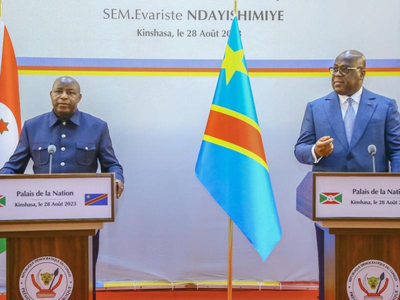 Félix Tshisekedi et Evariste Ndayishimiye