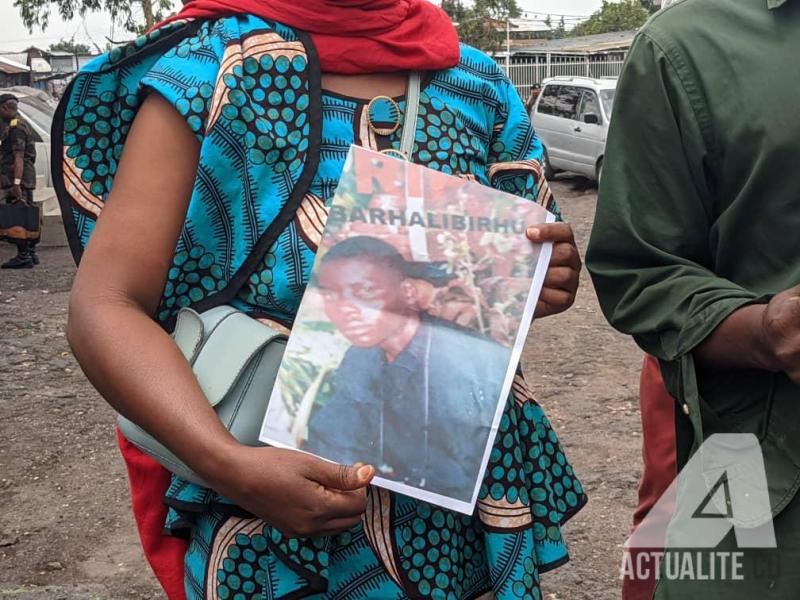 Manifestation des familles des victimes du carnage du 30 août à Goma. © Yvonne Kapinga/ACTUALITE.CD.