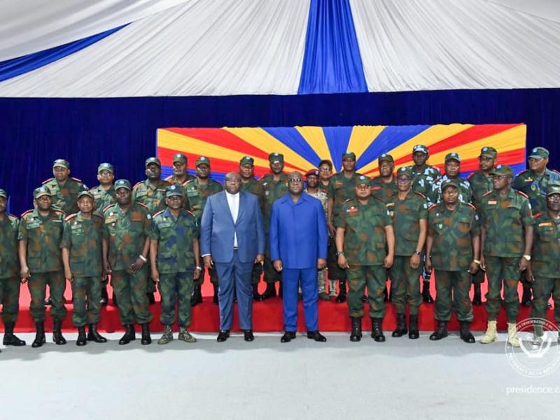 Les officiers de l'Armée et Félix Tshisekedi