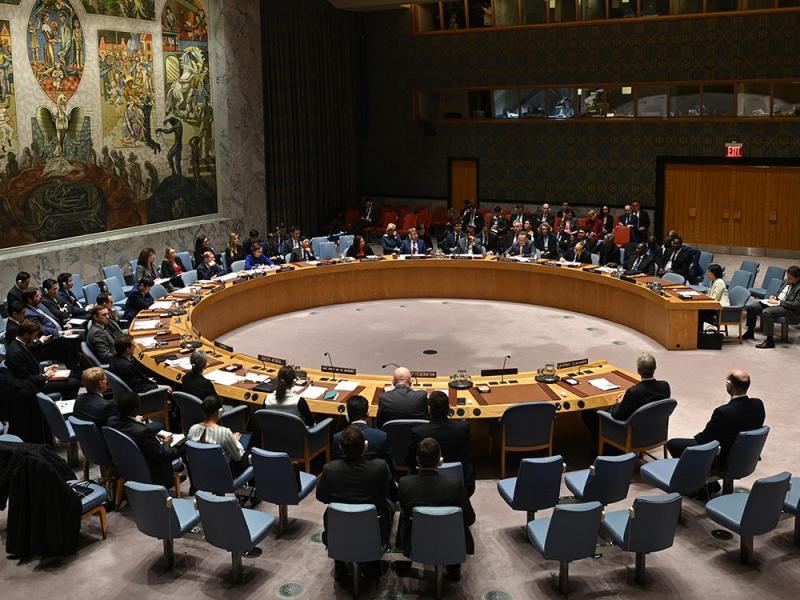 Une photo d'une réunion du conseil de sécurité des Nations unies 