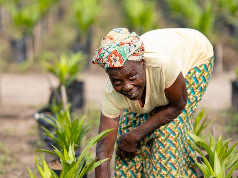 Une productrice agricole de Kisangani