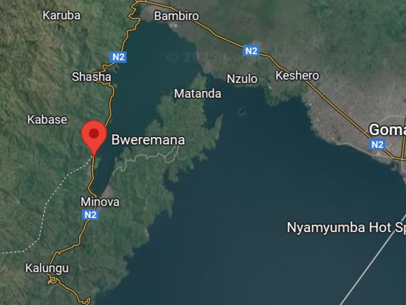 Bweremana sur la carte