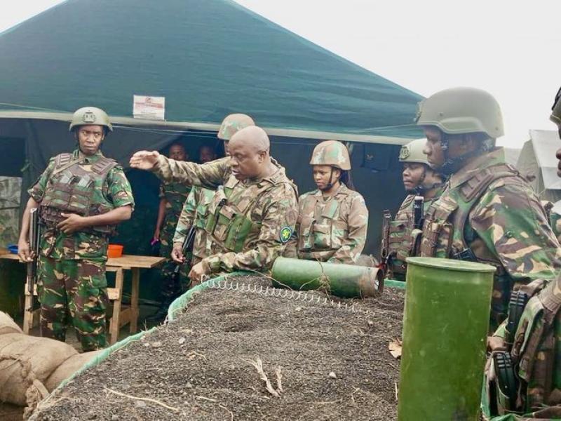 Les militaires de SAMIRDC à Mubambiro près de Goma