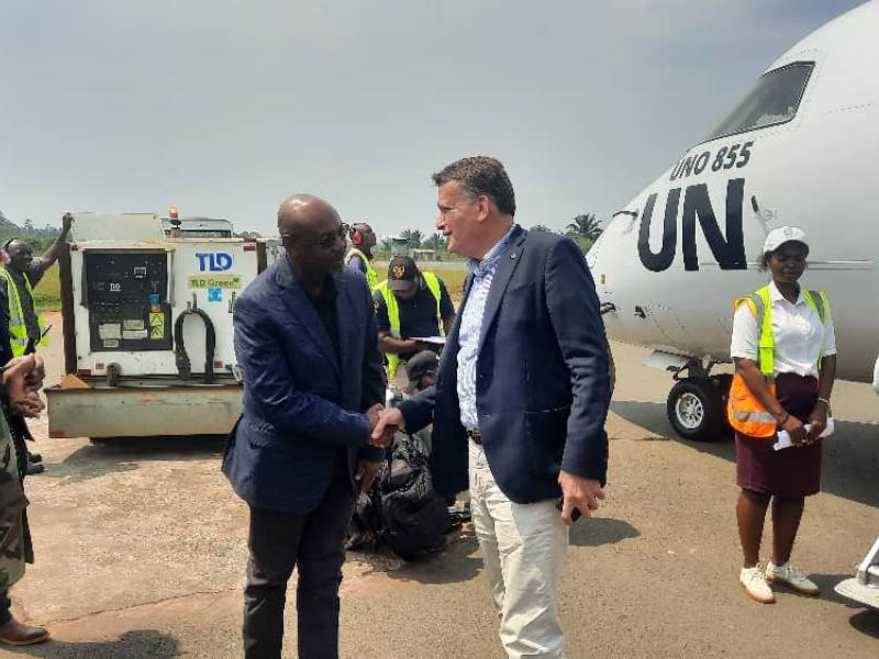 Arrivée de Christian Saunders, Secrétaire général adjoint de l'ONU à Beni