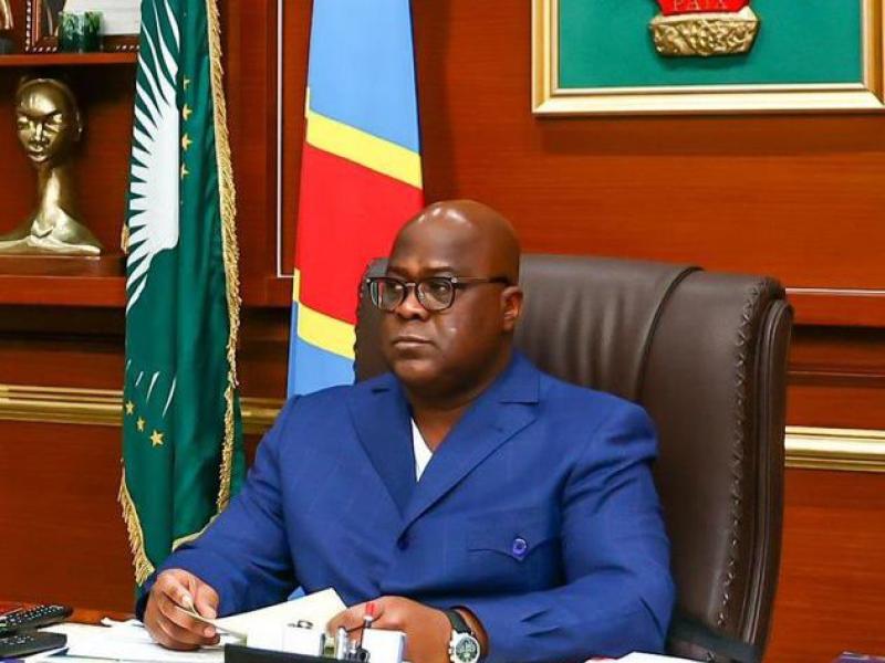 Félix Tshisekedi en visioconférence à la réunion SADC-EAC