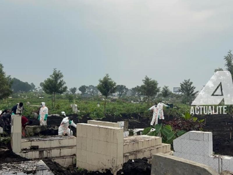 Inhumation des victimes des affrontements entre FARDC et M23 à Goma