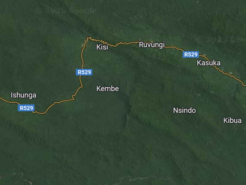 Le village Kembe sur la carte