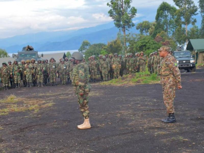 Les troupes de SAMIRDC à Mubambiro près de Goma