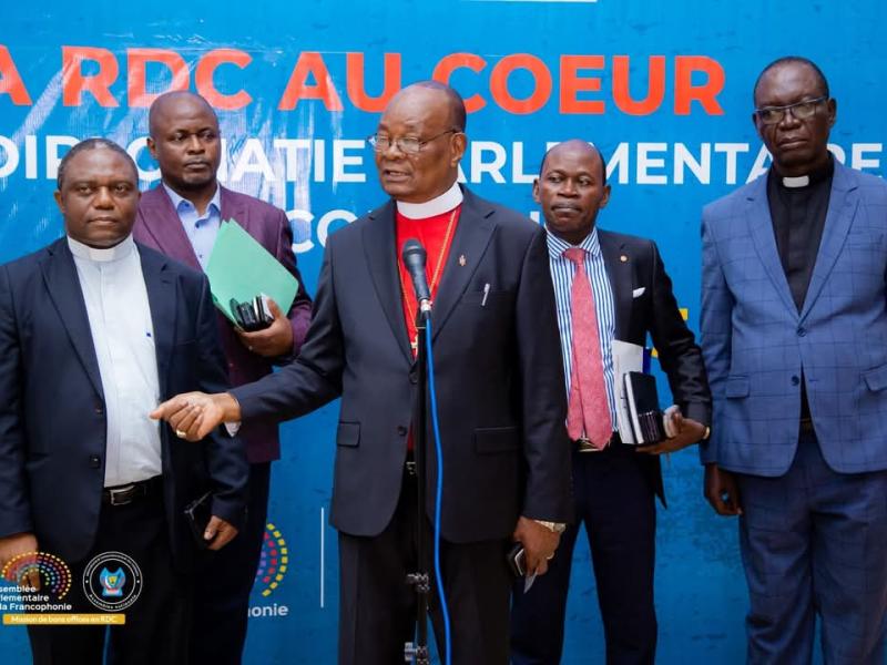Les délégués de la CENCO et de l'ECC après échange avec la mission de l'APF