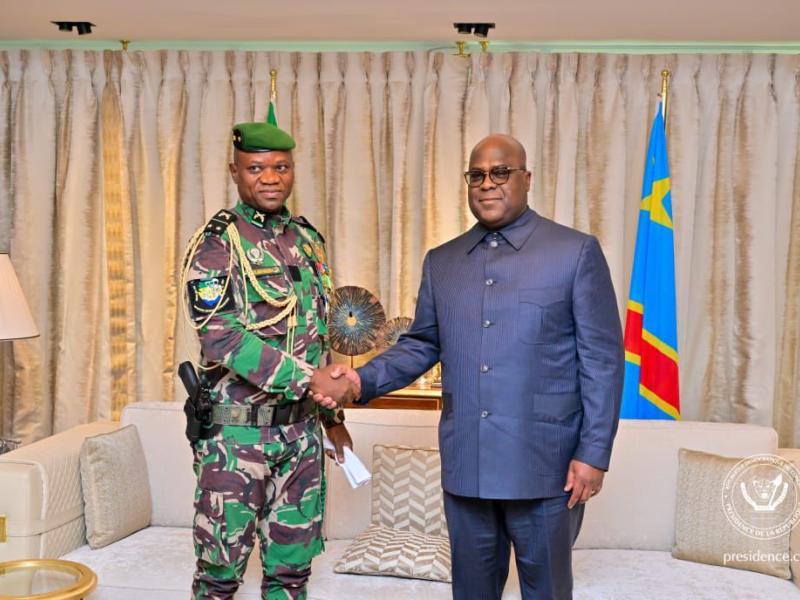 Felix Tshisekedi et Brice Oligui Nguema à Kinshasa