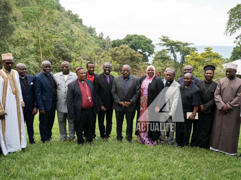 Kabila et les représentants des confessions religieuses à Goma 