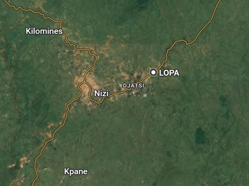 Lopa sur la carte