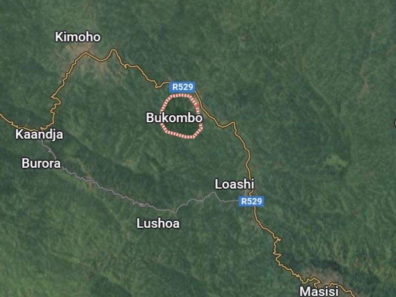 Groupement Bukombo sur la carte