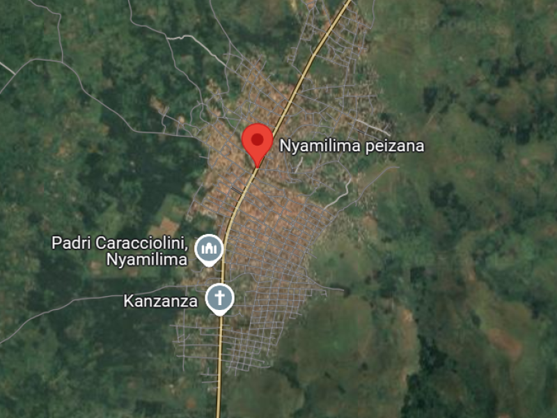 Nyamilima sur la carte
