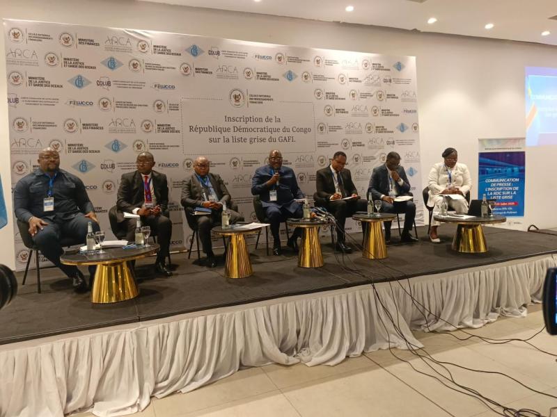 Conférence de presse de la Cenaref sur l'inscription de la RDC sur la liste grise du Gafi