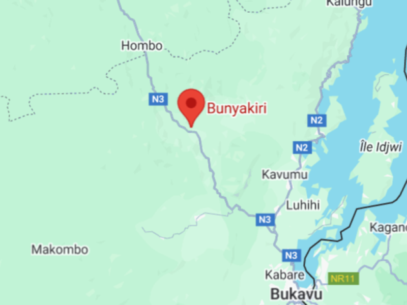 Bunyakiri sur la carte