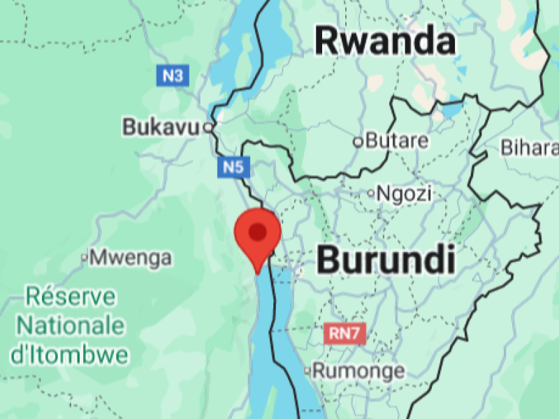 Uvira sur la carte