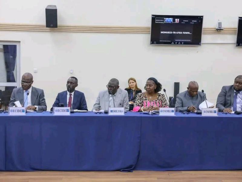 La coalition Lamuka lors d'une rencontre avec Jean-Pierre Lacroix 