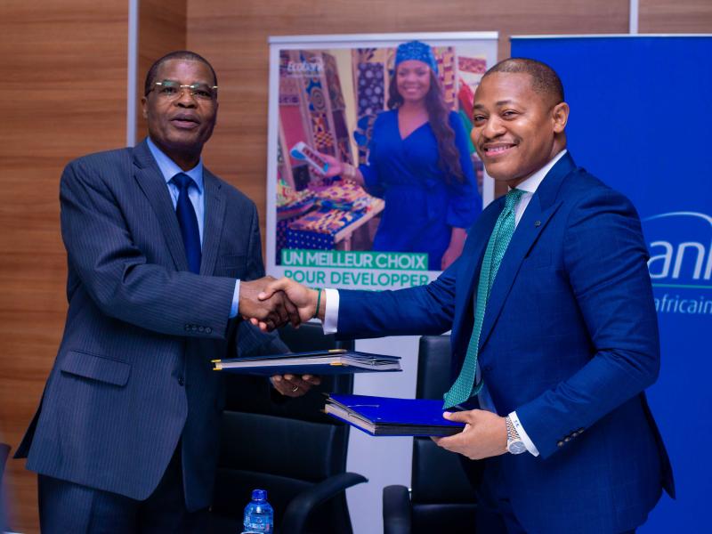  Joël Kabuya, DGA ECOBANK RDC et Alexis Mangala, coordonnateur national de COPA TRANSFORME 