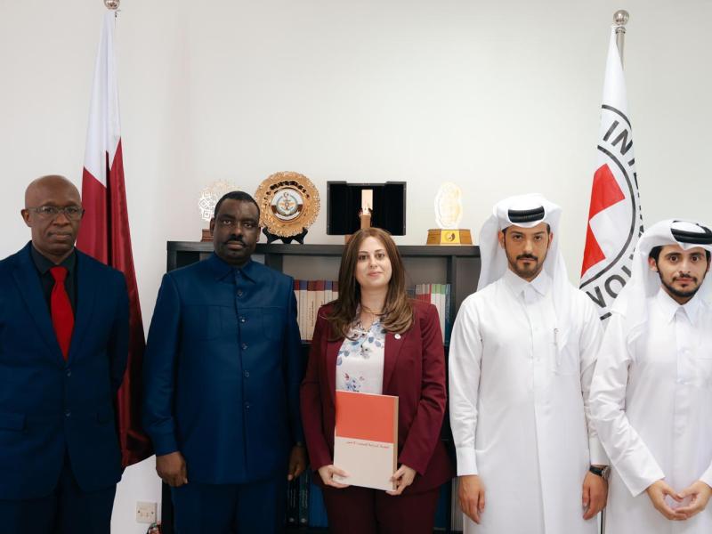 Les délégués de l'AFC/M23, du gouvernement et du CICR à Doha