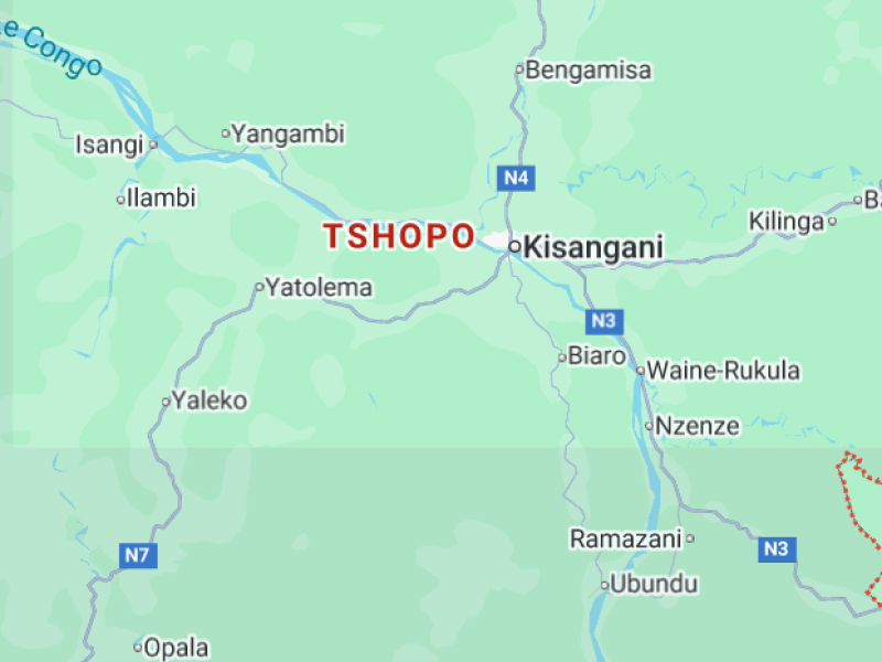 Tshopo sur la carte