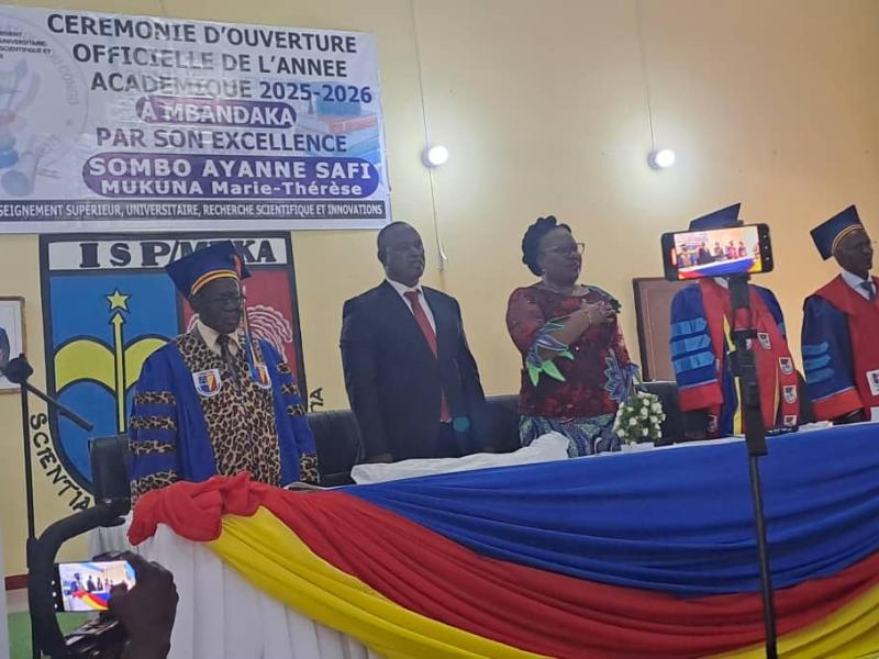 Thérèse Sombo au lancement de l'année académique 2025-2026