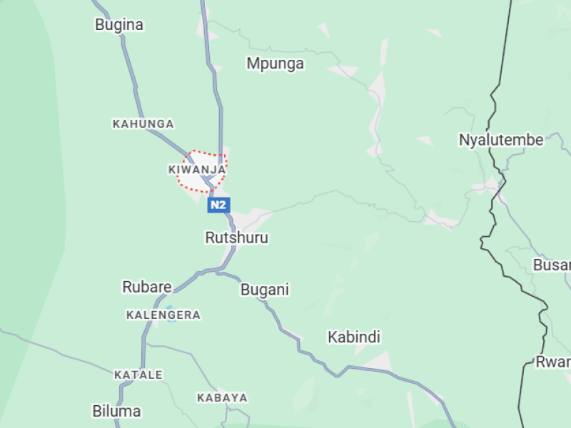 Kiwanja sur la carte