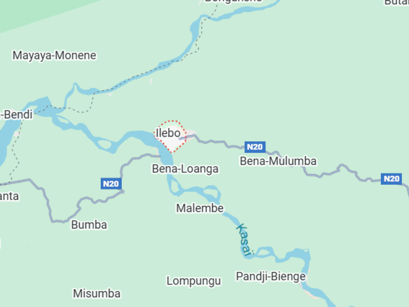 Ilebo sur la carte