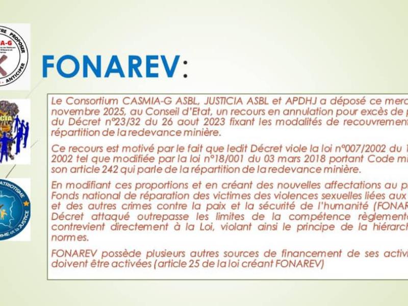 Requête des trois ONG en rapport avec la redevance minière 