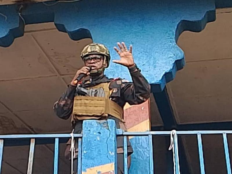 Le gouverneur Kakule Evariste en meeting à Walikale