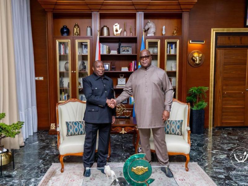 Evariste Ndayishimiye et Félix Tshisekedi