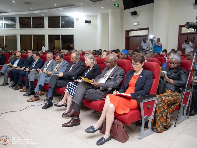 Les diplomates accrédités en RDC lors d'une adresse du gouvernement