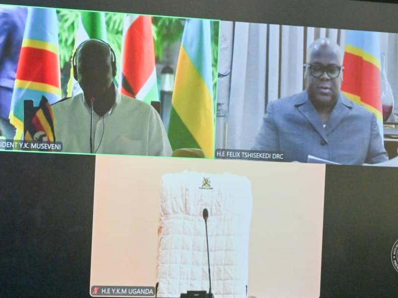Félix Tshisekedi et Yoweri Museveni