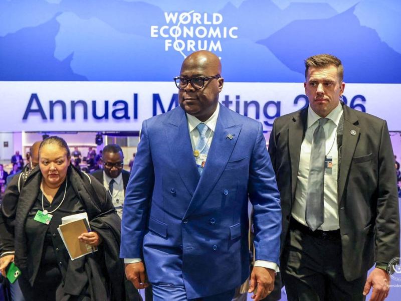 Félix Tshisekedi à Davos, en Suisse 