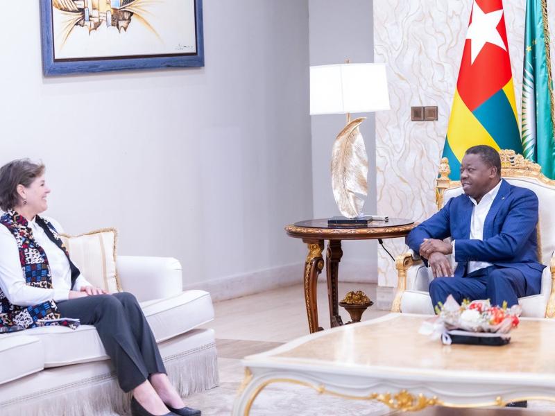 Viviane Van de Perre reçue par Faure Gnassingbé