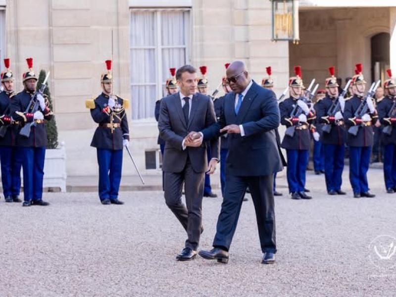 Macron et Tshisekedi à l'Elysée le 25 février 2026