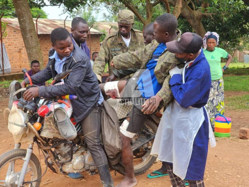 Un soldat blessé au front à Fizi