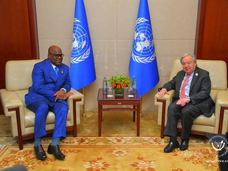 Félix Tshisekedi et Antonio Guterres