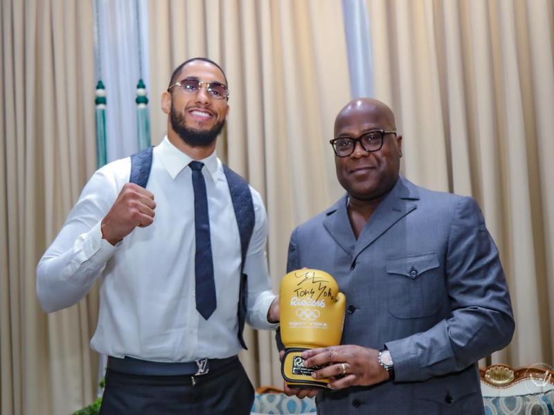 Tony Yoka et Félix Tshisekedi