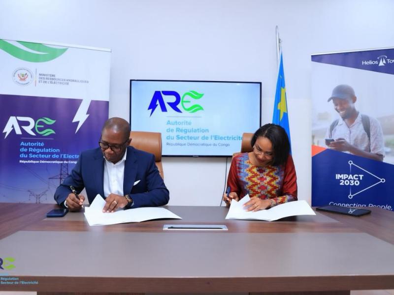 Signature d'un partenariat stratégique entre Helios Towers DRC et l’ARE