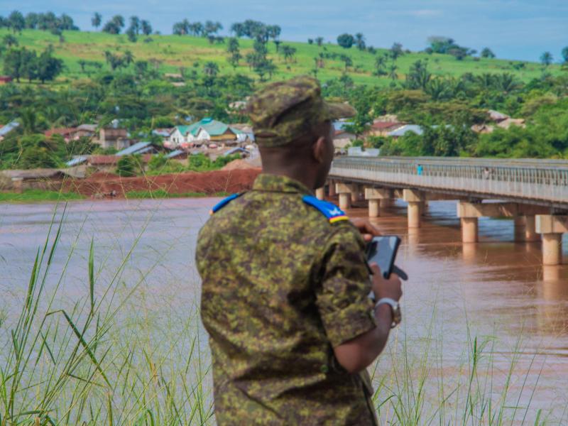 Illustration du pont Loange situé à la frontière entre la province du Kwilu et le Kasaï, à 205 km de Kikwit