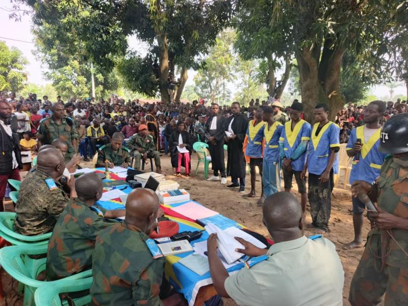 Audience foraine du tribunal militaire garnison de Kikwit 