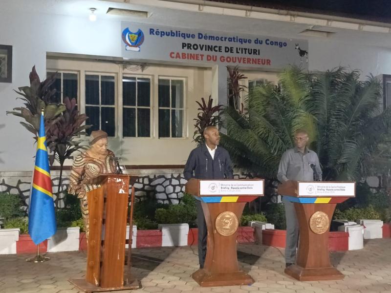 Briefing presse sur la riposte contre Ebola à Bunia