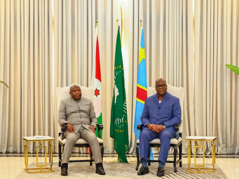 Evariste Ndayishimiye et Félix Tshisekedi 