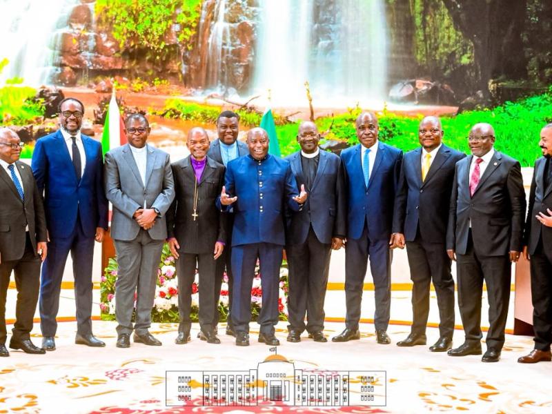 Evariste Ndayishimiye et la délégation congolaise 