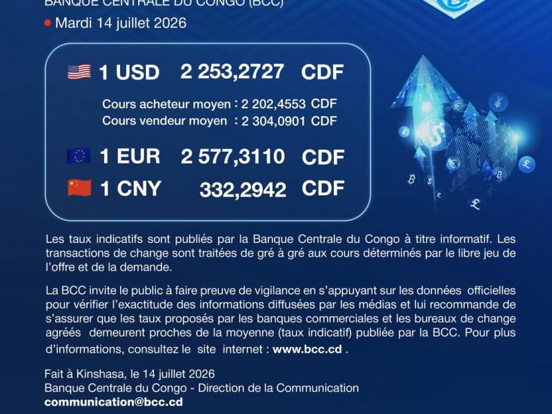 Taux de change BCC